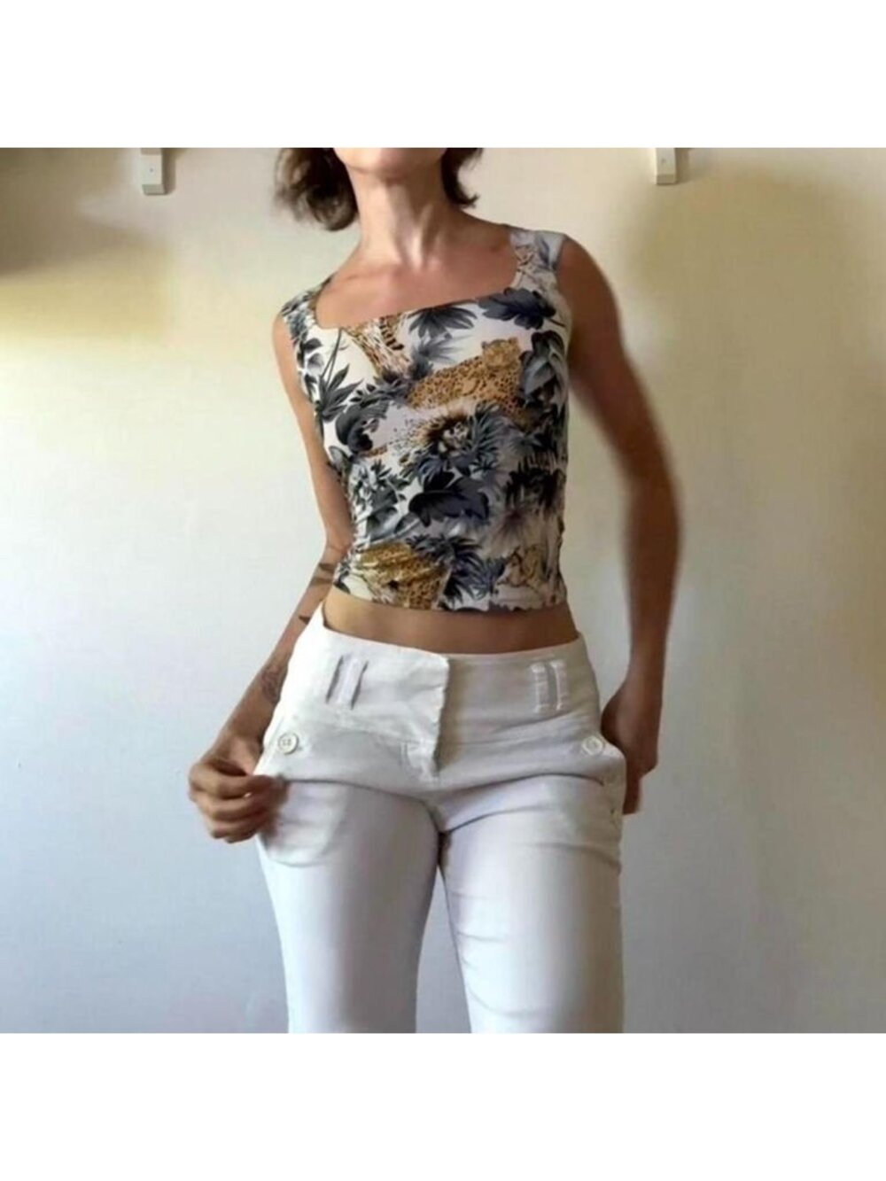 Via Vai USA Tropical Print Baby Tee — Via Vai USA